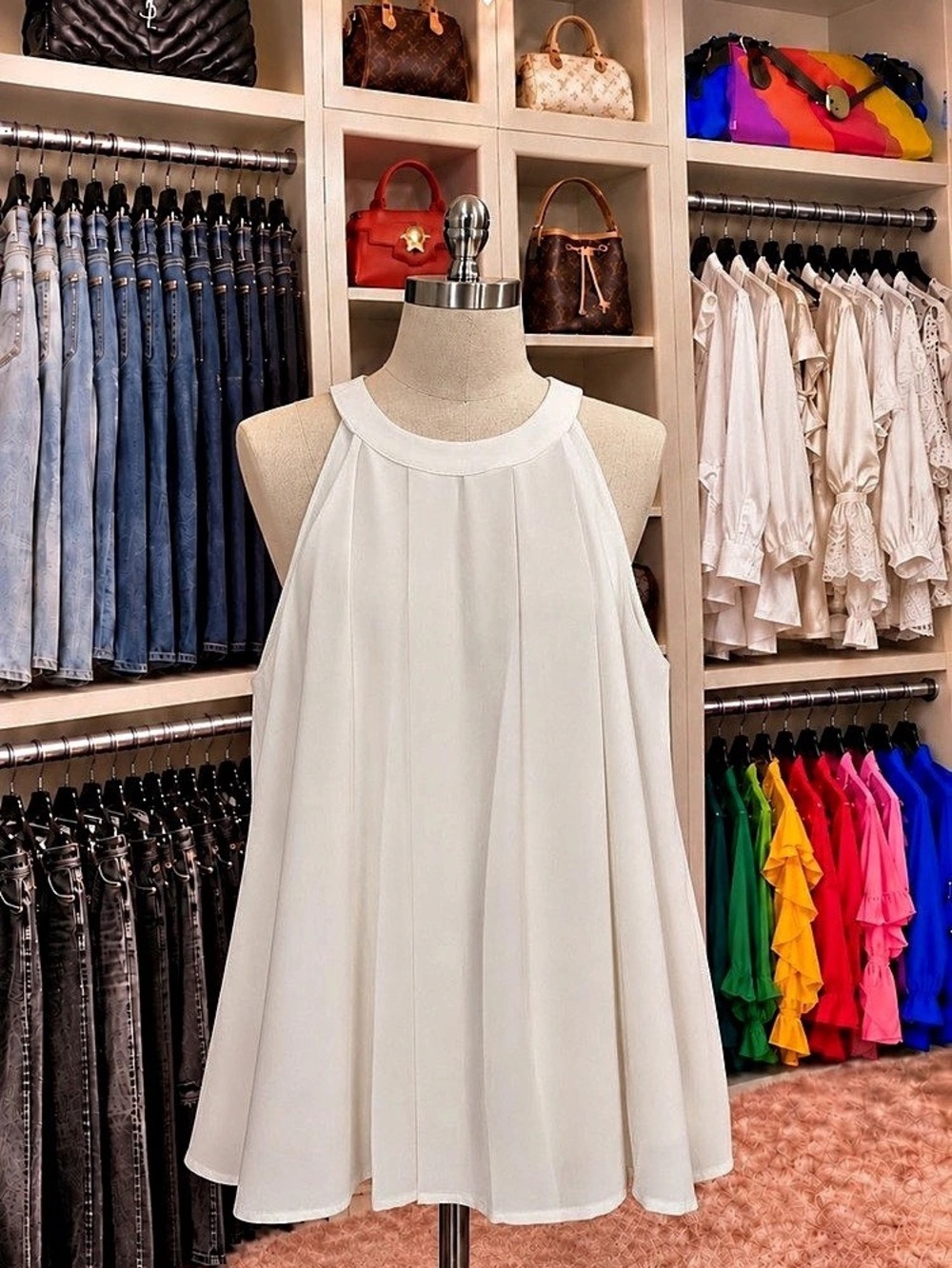 White Sleeveless Tank Top Like New